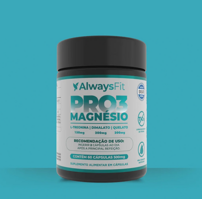 Pro3Magnésio - L-Treonina, Quelato e Dimalato - 60 Cápsulas